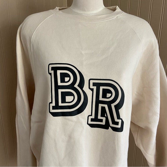 BRUNETTE THE LABEL Oversized Cream Colours Sweatshirt Women’s L-XL - Picture 2 of 7
